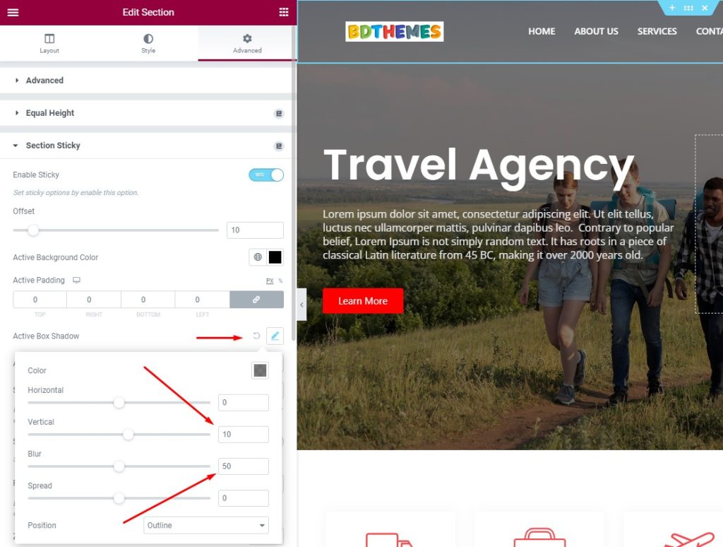 Crea un'intestazione appiccicosa in Elementor in soli 5 minuti!! 20 customize the header