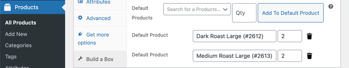 เลือกผลิตภัณฑ์ที่มีอยู่ในกล่องมาตรฐาน Select the Products Contained in a Standard Box