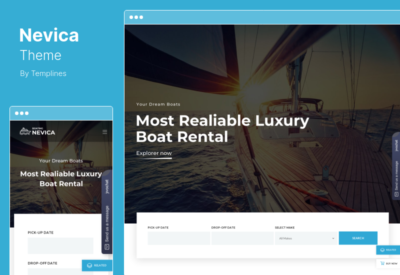 Nevica-Theme – WordPress-Thema für Yachtvermietung