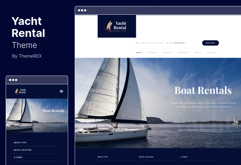 Yacht Rental Theme - Yacht- und Bootsverleih WordPress Theme