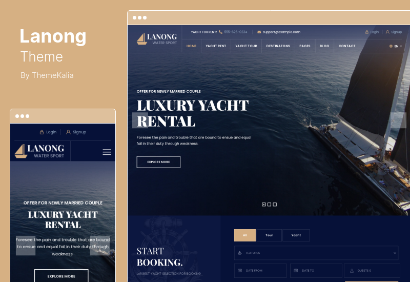 Lanong Theme – Yachtvermietung WordPress Theme