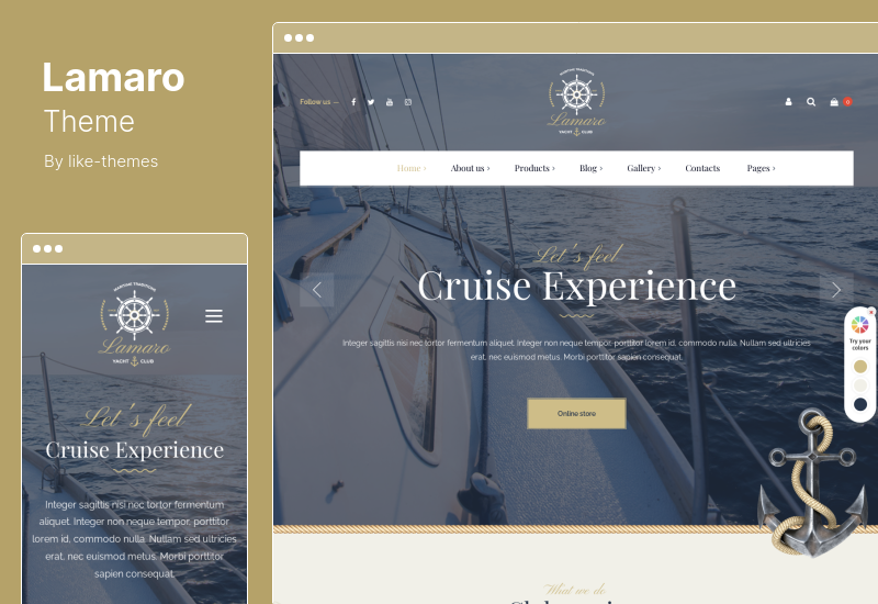 Lamaro-Thema – WordPress-Thema für Yachtclub und Bootsverleih