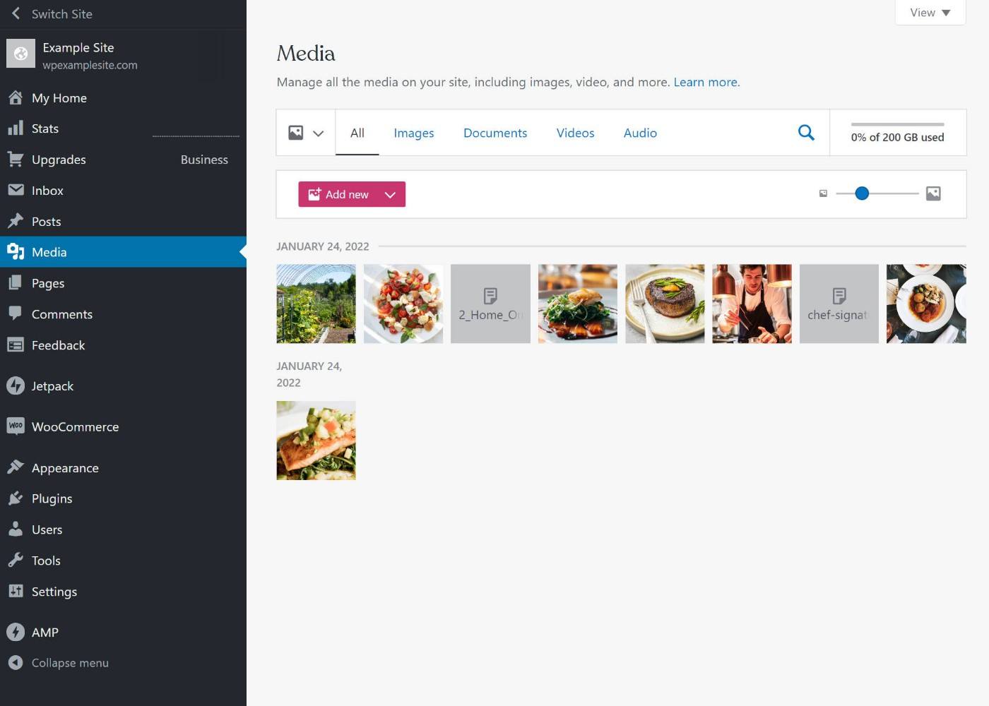 WordPress.com-Medienbibliothek