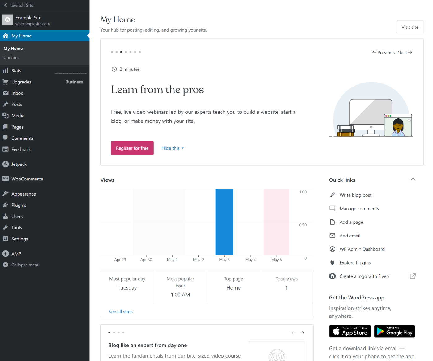 WordPress.com-Dashboard