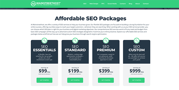 Main Street Host를 통한 SEO 패키지