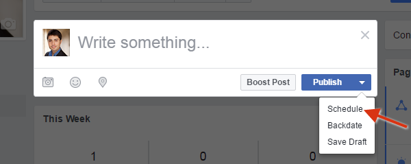 Menjadwalkan posting facebook untuk menghemat waktu