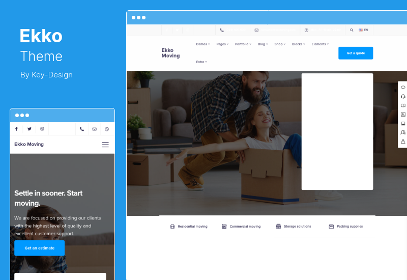 Ekko Theme - Mehrzweck-WordPress-Theme