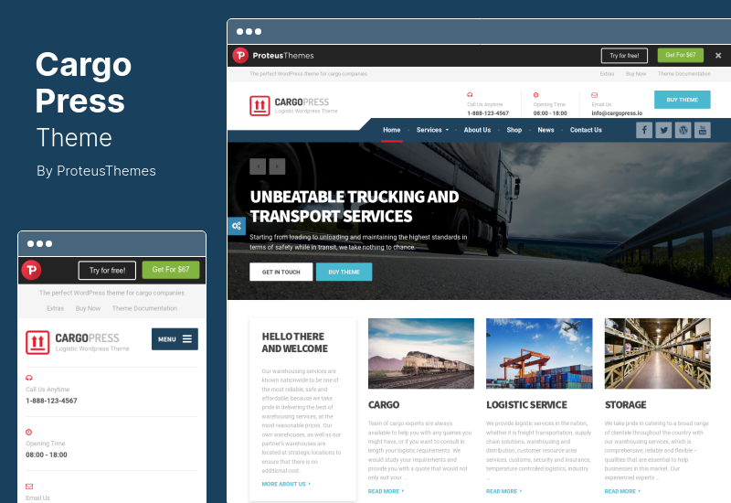 CargoPress-Thema – WordPress-Theme für Logistik, Lager und Transport
