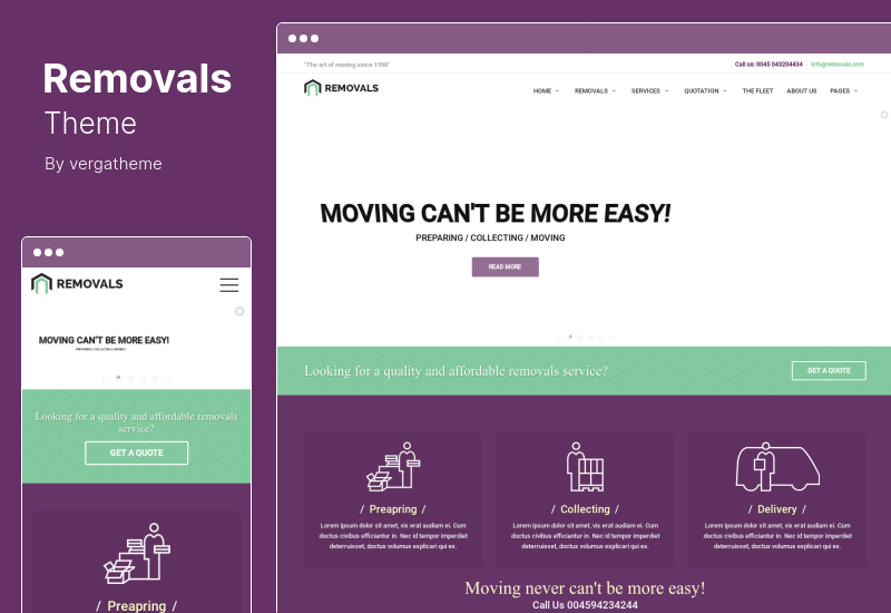 Entfernungsthema - Bewegendes WordPress-Thema
