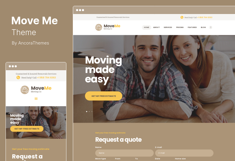 MoveMe-Thema - WordPress-Thema für Umzugsunternehmen für Umzugsunternehmen