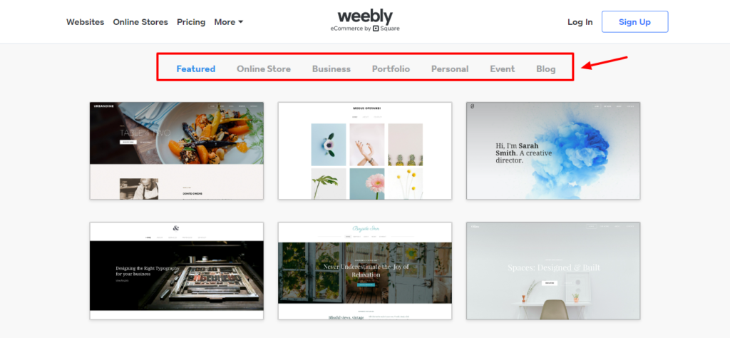Teme Weebly
