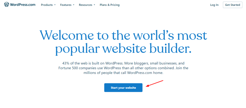 Pagina de pornire WordPress