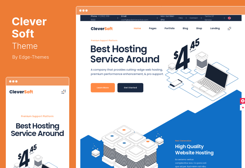 CleverSoft Theme - โฮสติ้งและ Saas WordPress Theme