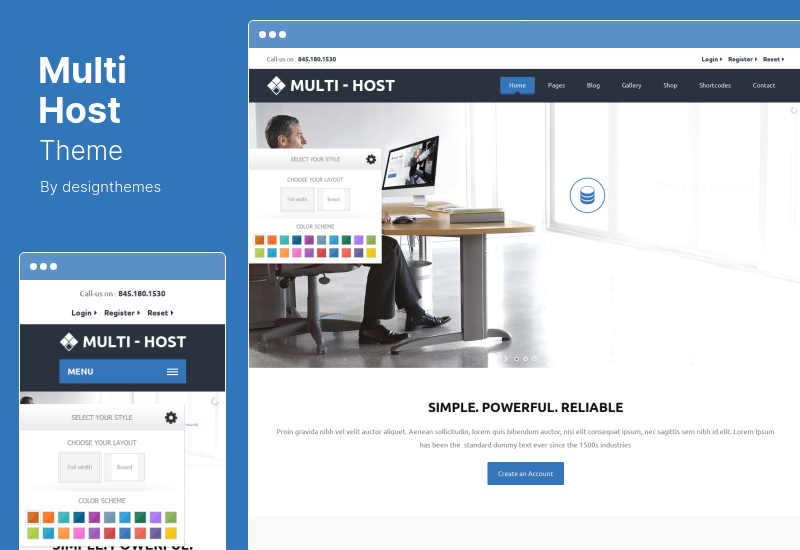 ธีมโฮสต์หลายตัว - WHMCS โฮสติ้ง WordPress Theme