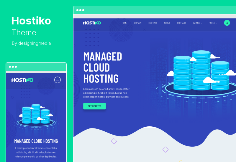 Hostiko Theme - WHMCS โฮสติ้ง WordPress Theme