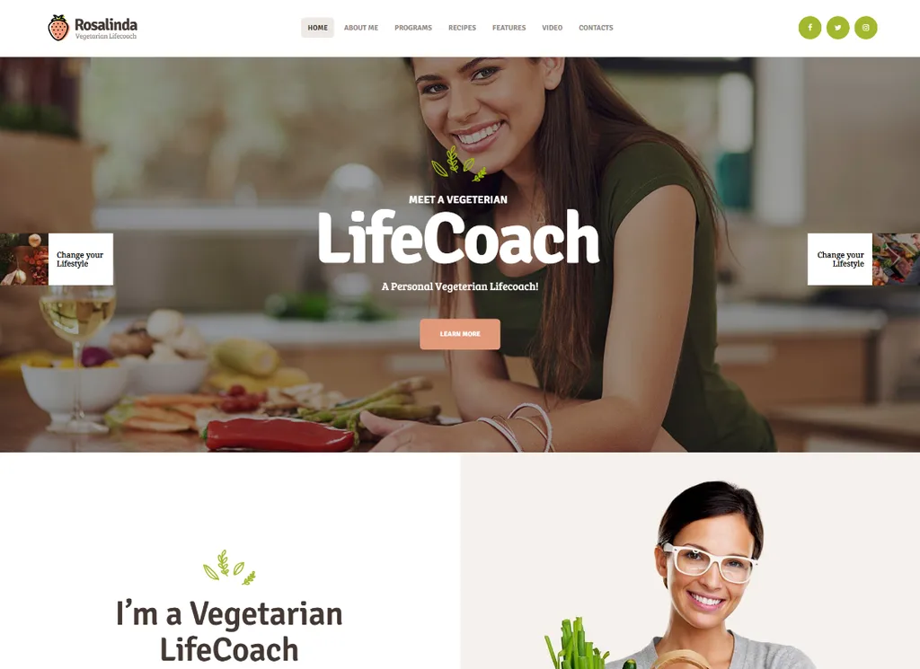Rozalinda | Trener zdrowia i wegetarianin Lifestyle Blog Motyw WordPress