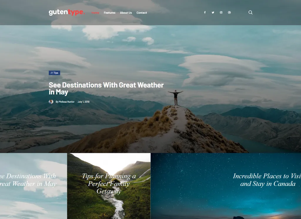 Typ Gutena | 100% Gutenberg Motyw WordPress dla nowoczesnego bloga + Elementor