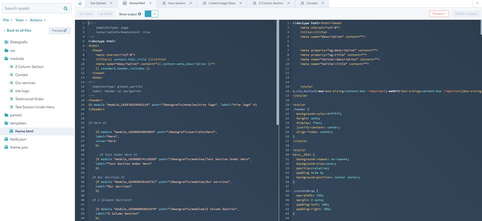 HubSpot CMS ページ エディター