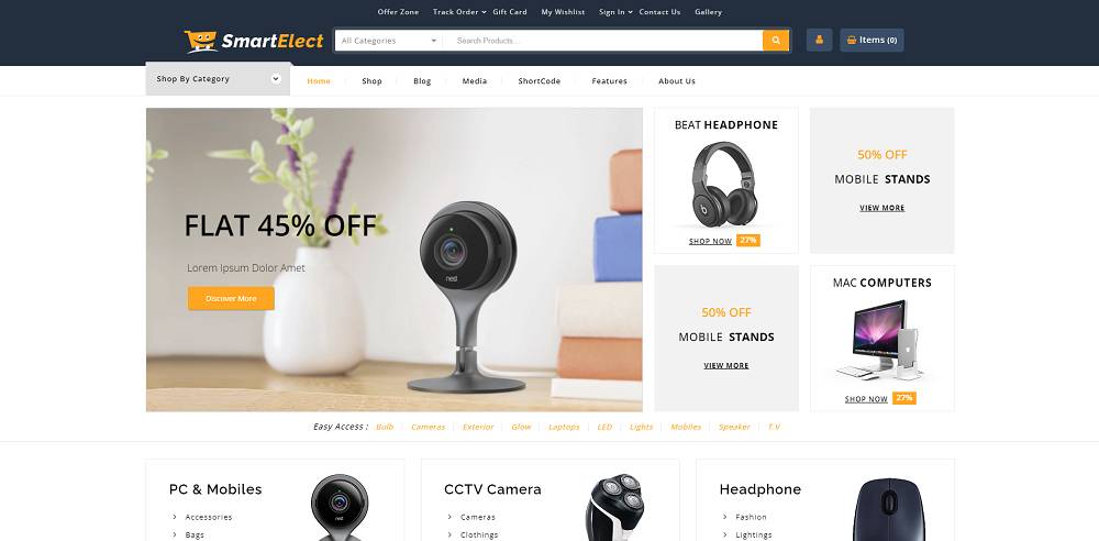 SmartElect - магазин электроники WooCommerce WordPress тема