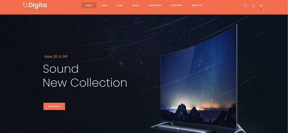 Digita - шаблон WooCommerce для современной электроники