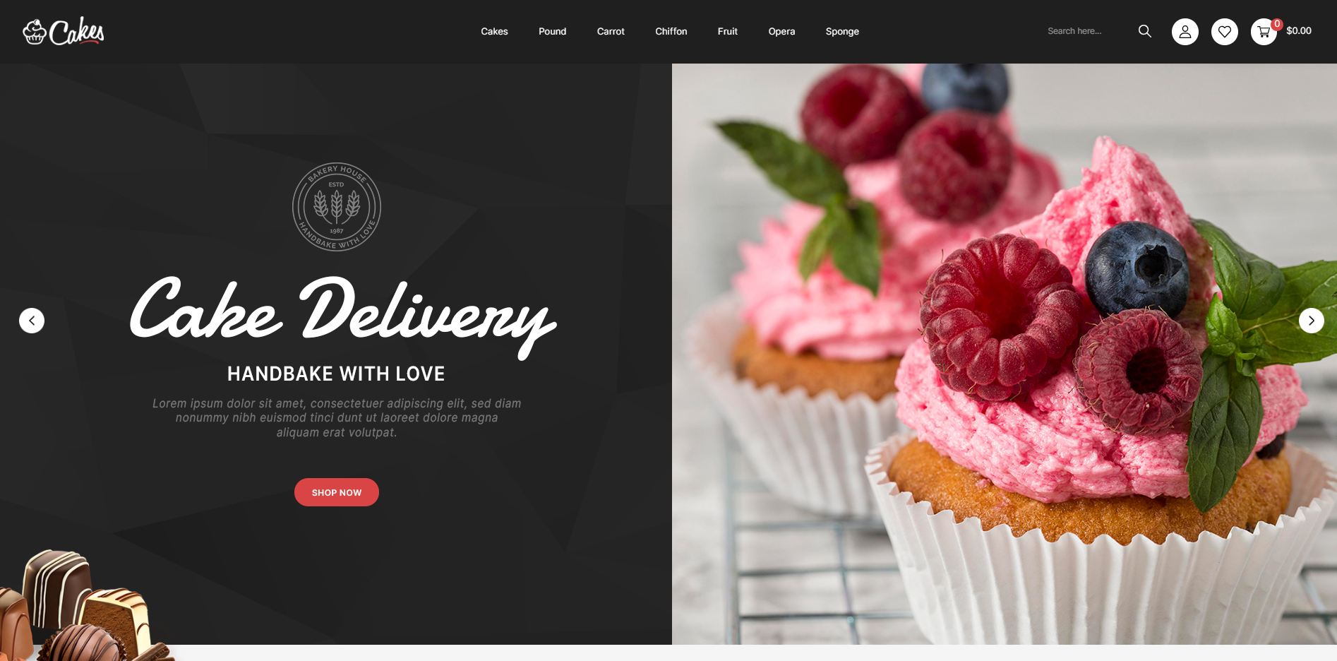 Kue - Tema Restoran Makanan Prestashop