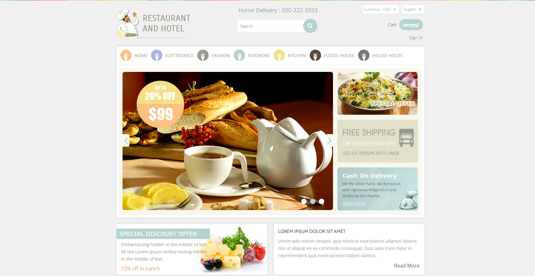 Restoran - Restoran Makanan Tema Prestashop