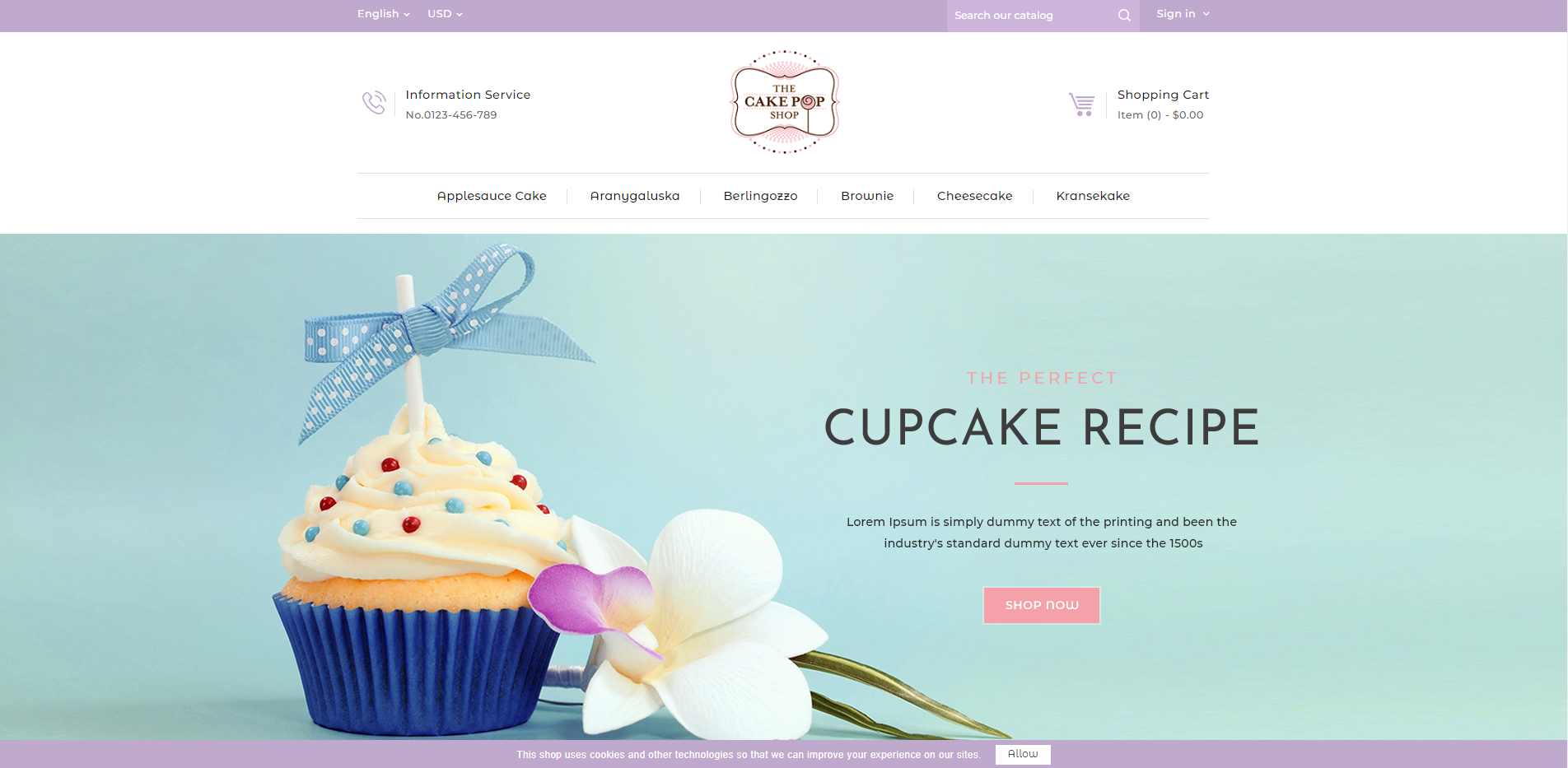 Kue - Tema Restoran Makanan Prestashop