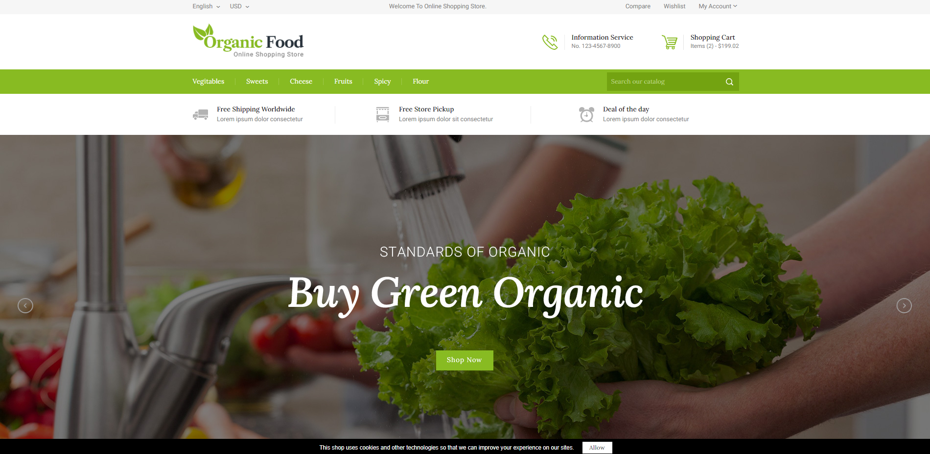 Makanan Organik - Tema Restoran Makanan Prestashop