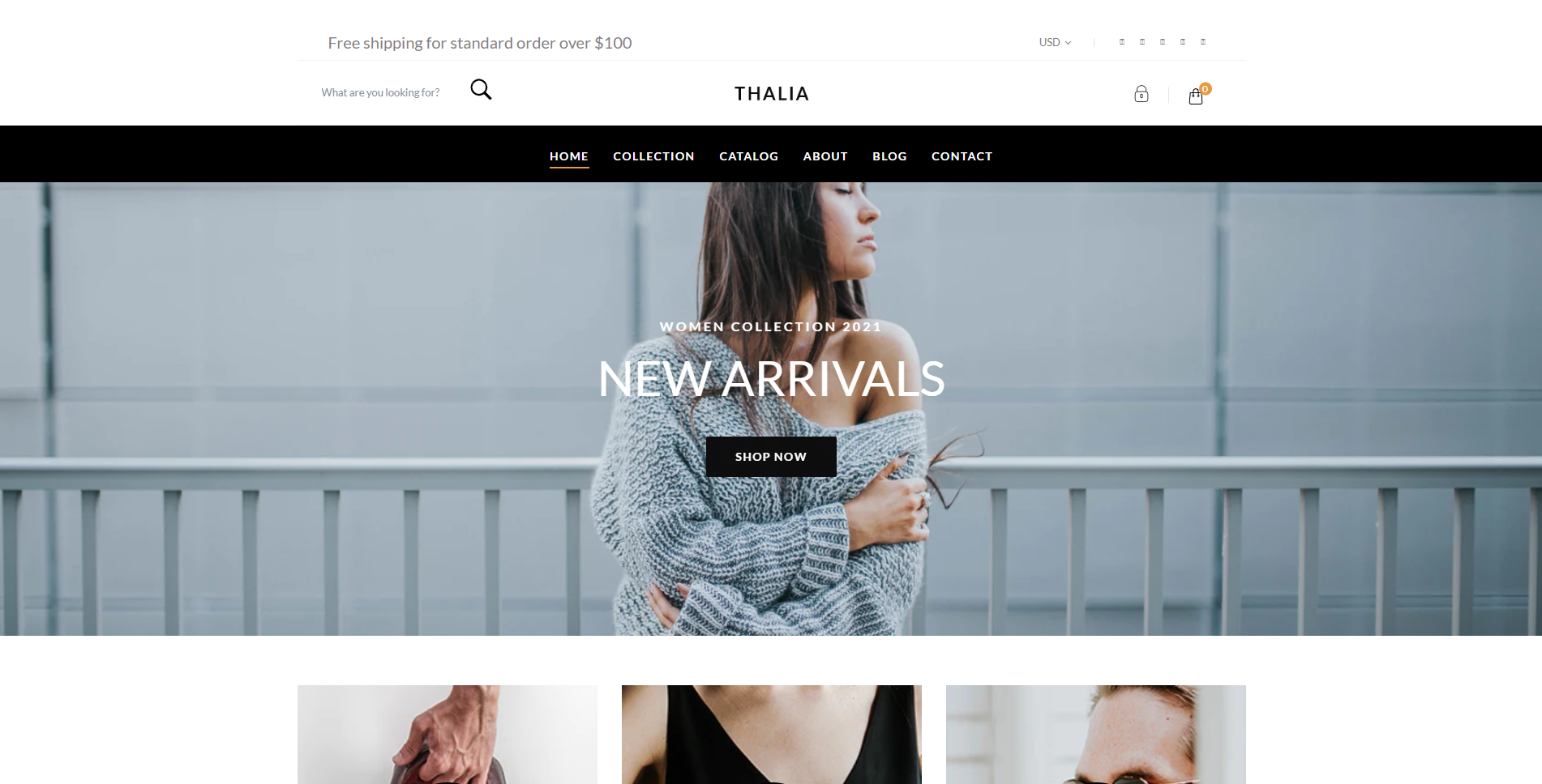 Thalia - 無料のshopifyテーマ