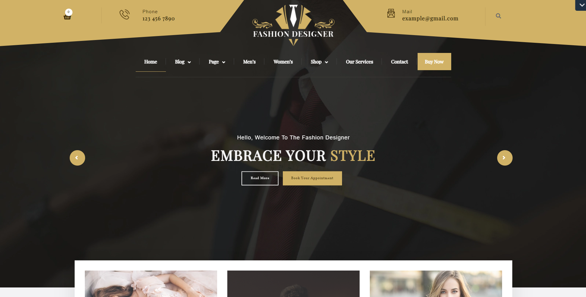นักออกแบบแฟชั่น - ธีม WordPress แฟชั่น