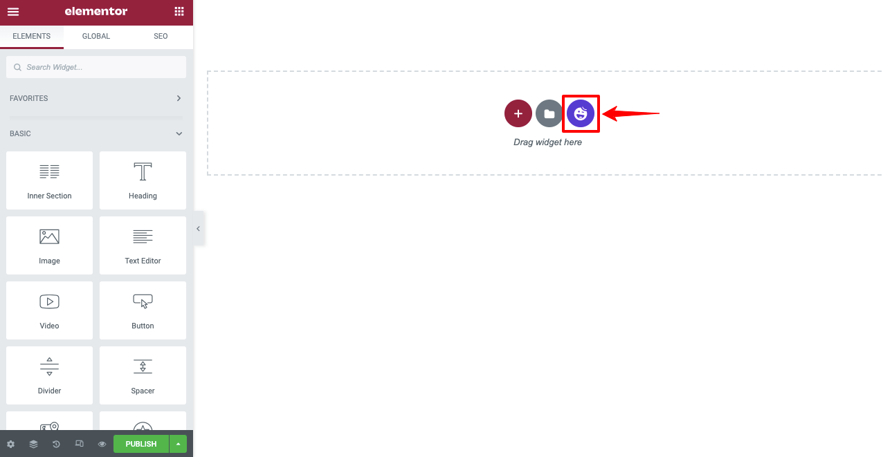 Cómo crear un sitio web de una página con Elementor en WordPress 4 Open HappyAddons Library Section