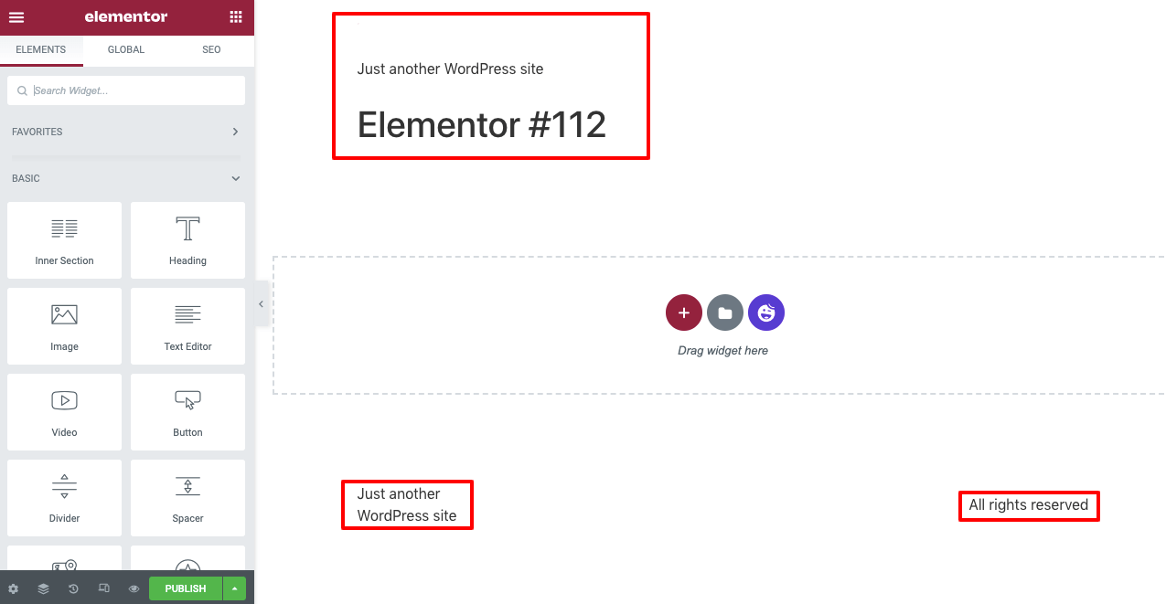 Cómo crear un sitio web de una página con Elementor en WordPress 3 Exclude Unnecessary Elements From the Elementor Canvas