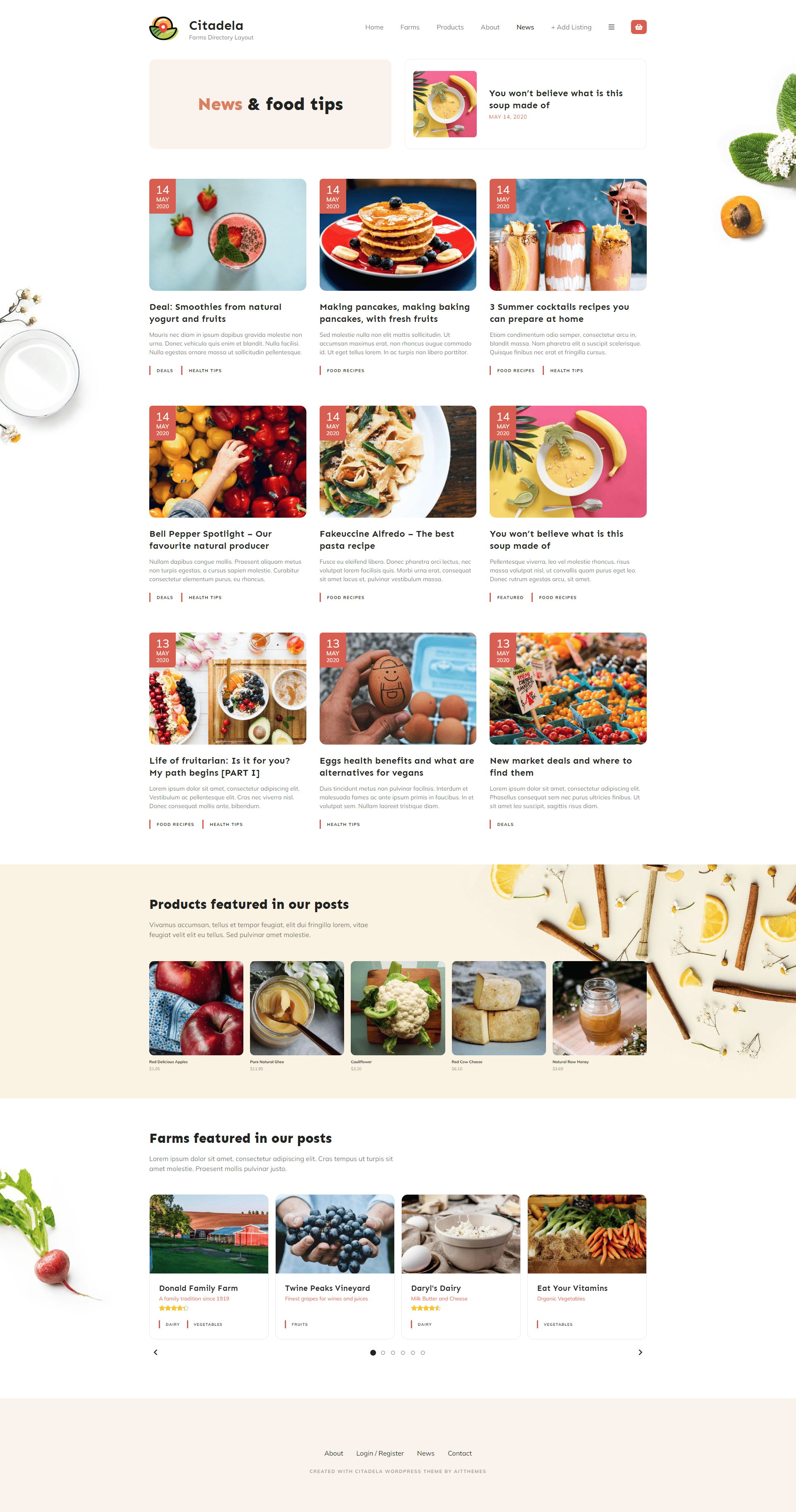 Blog et section nouvelles sur Citadela Farms