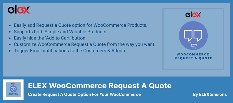 ELEX WooCommerce طلب ملحق اقتباس - إنشاء طلب خيار عرض أسعار لـ WooCommerce الخاص بك