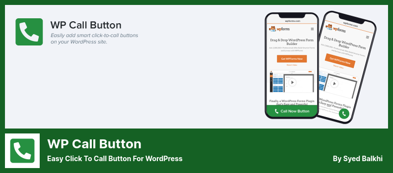 Plugin de botão de chamada WP - botão fácil de clicar para ligar para WordPress