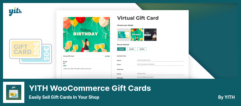 ปลั๊กอินบัตรของขวัญ YITH WooCommerce - ขายบัตรของขวัญในร้านของคุณได้อย่างง่ายดาย