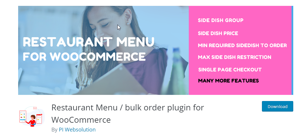 Menu de restaurante para WooCommerce - melhores plugins de restaurante wordpress