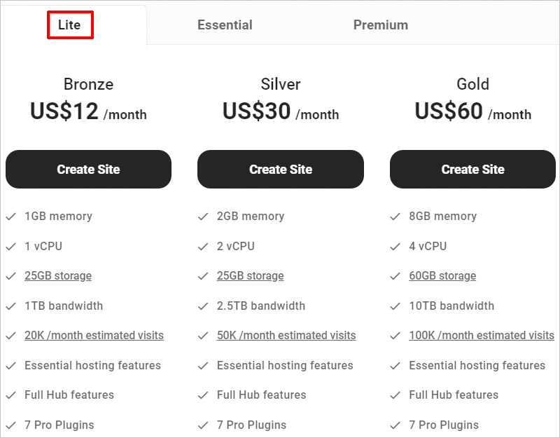 WPMU DEV 호스팅 계획 - 라이트