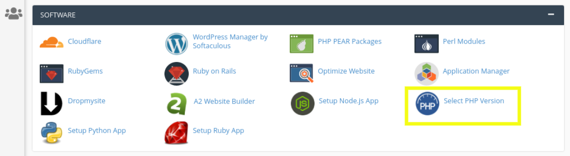 การเลือกเวอร์ชัน PHP ใน cpanel