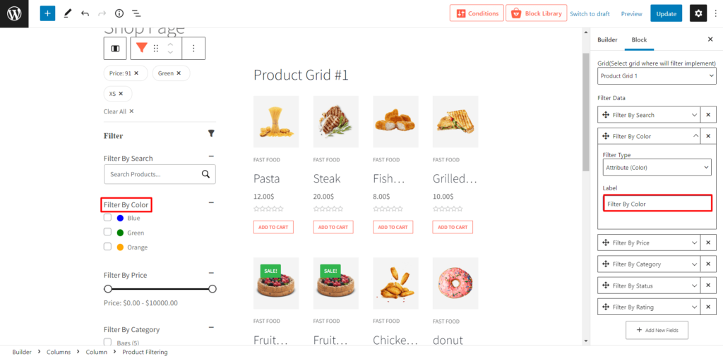 WooCommerce-Produktfilter nach Attributen, Kategorie, Preis und vielem mehr 8 Filter Label Text