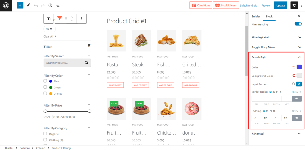 WooCommerce-Produktfilter nach Attributen, Kategorie, Preis und vielem mehr 9 Ajax Search Filter Customization Options