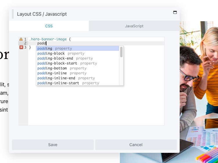 CSS 자바스크립트 편집기