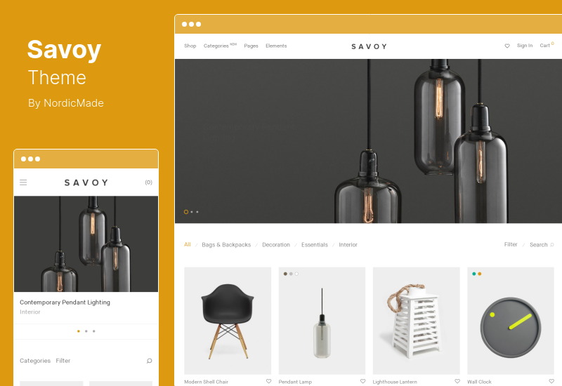 Savoy 테마 - 미니멀리스트 AJAX WooCommerce 테마