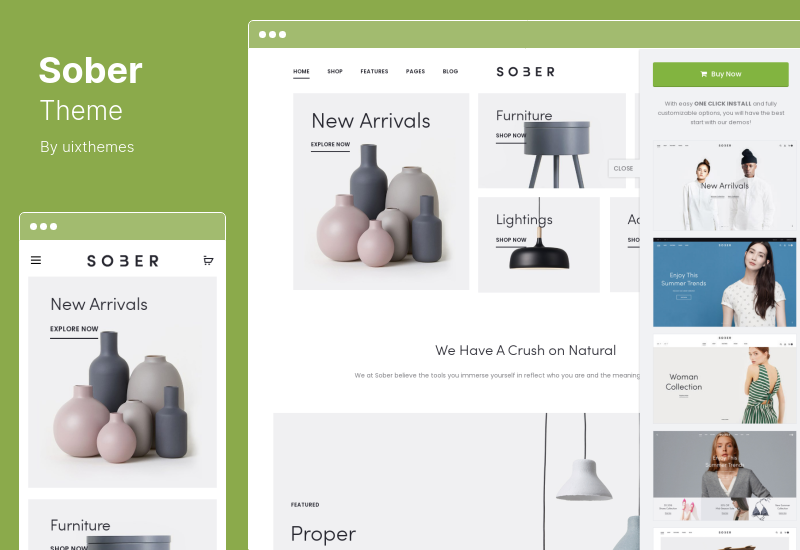 Sober 테마 - WooCommerce WordPress 테마
