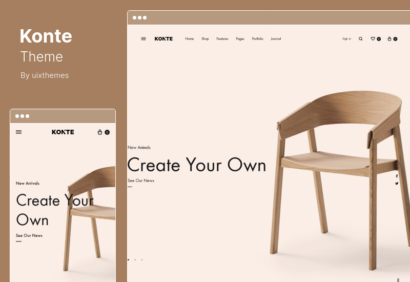 Konte 테마 - 미니멀하고 모던한 WooCommerce 테마