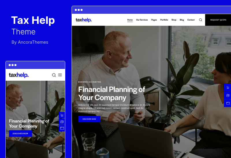 Steuerhilfe-Thema - WordPress-Thema für Finanz- und Buchhaltungsberater