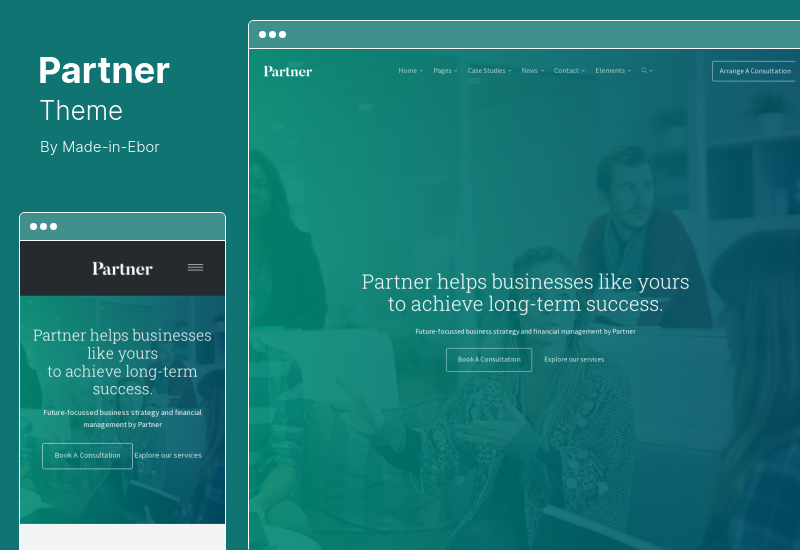 Partner-Theme – Responsives WordPress-Thema für Buchhaltung und Recht