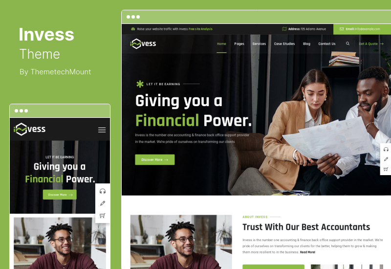 Invess Theme – Buchhaltungs- und Finanzberatung WordPress Theme