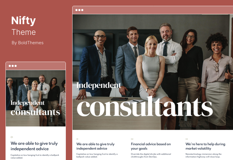 Nifty Theme - WordPress-Thema für Unternehmensberatung
