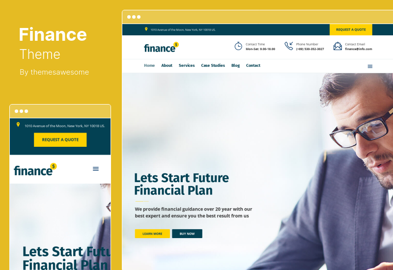 Finanzthema - WordPress-Thema für Unternehmensbuchhaltung
